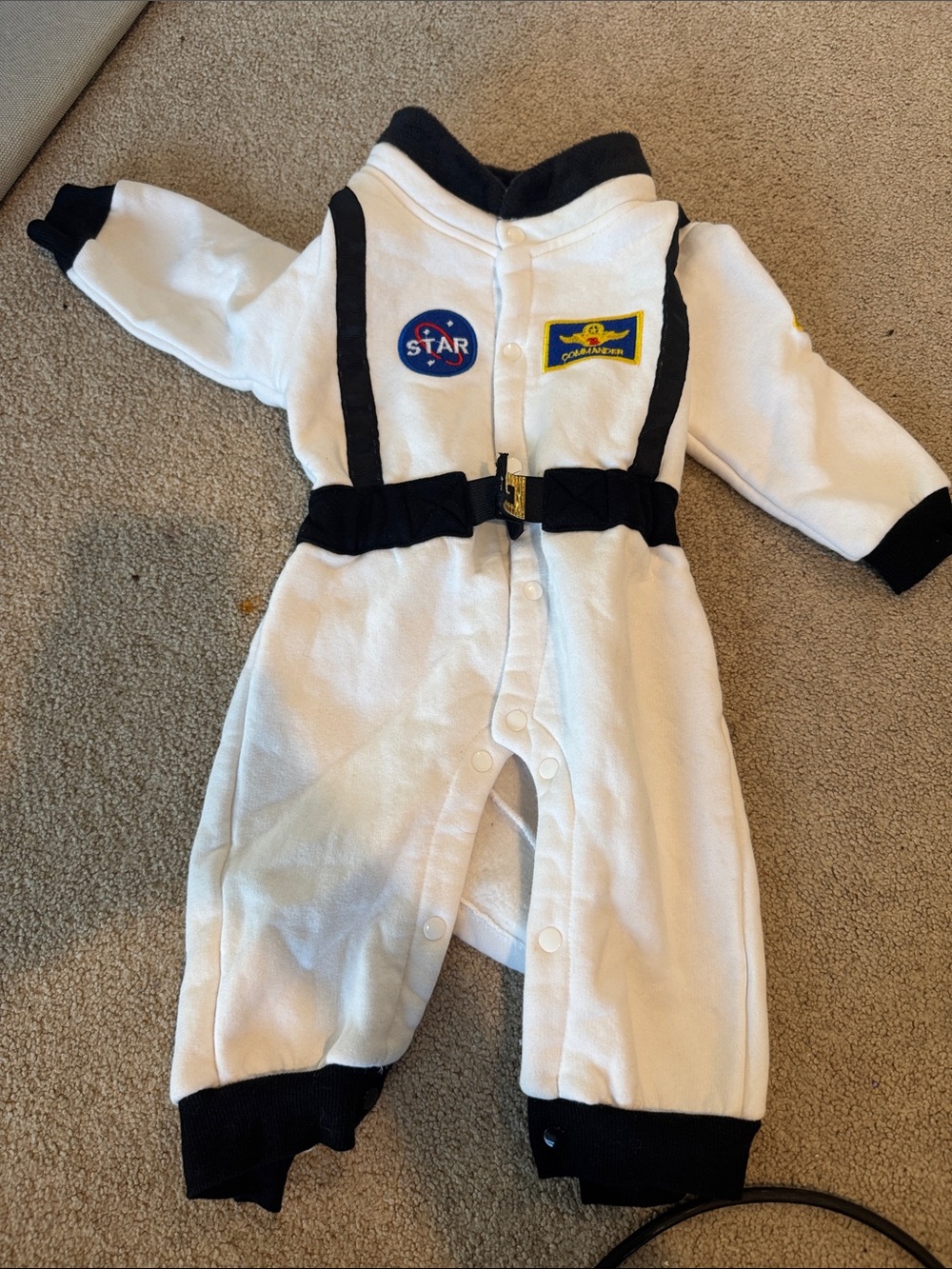 White & Black Space Astronaut One-Piece Kids Romper